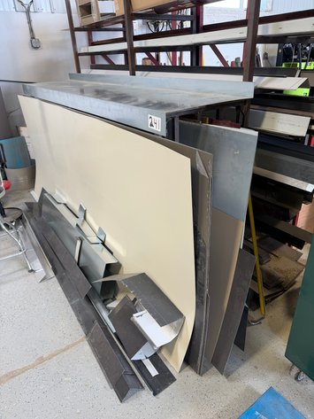 Image for Sheet Metal Rack and Assorted Sheet Metal in Shop