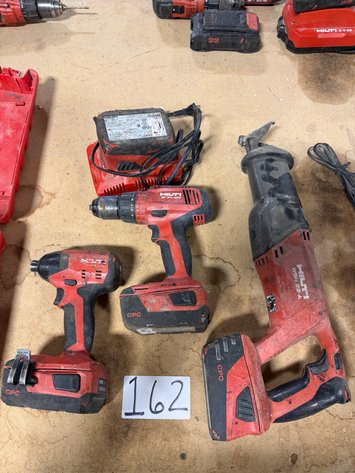 Image for (3) HILTI Cordless Power Tools, (5) Batteries, and (1) Charger