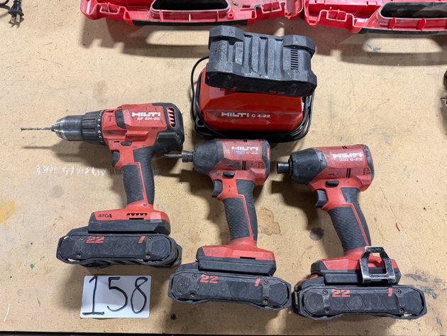 Image for (3) HILTI Cordless Drills, (4) Batteries and (1) Charger