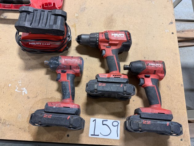Image for (3) HILTI Cordless Drills, (4) Batteries and (1) Charger