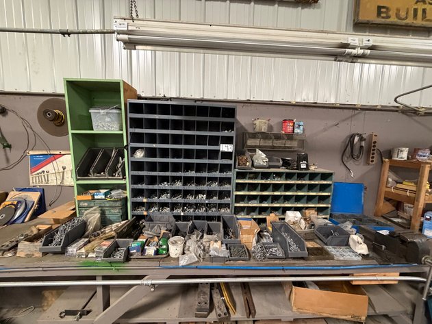 Image for Assorted Hardware and Organizer Cabinets in Machine Shop (VISE NOT INCLUDED)
