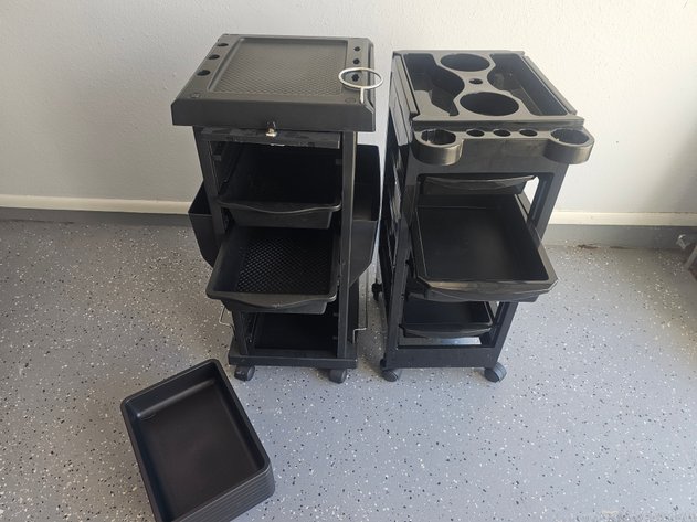 Image for 3 Multi Level Rolling Carts (Plastic)