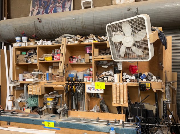 Image for Shelving Station with Woodworking Tools and Supplies