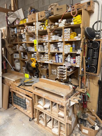 Image for Shelving Station with Woodworking Tools and Supplies