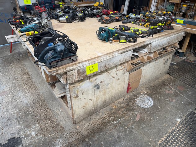 Image for Workbench with Woodworking Supplies