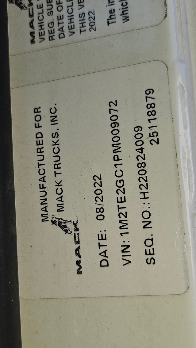 Image for FL: 2023 Mack TE64 w/ KCP Concrete Pump Truck & Mast