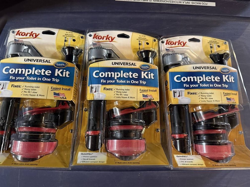 3 Korky Universal Toilet Repair Complete Kits