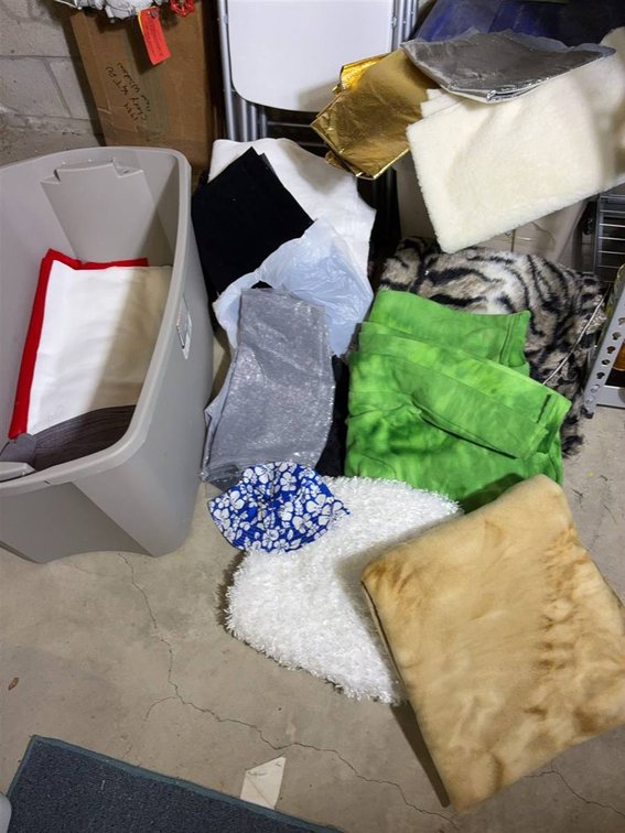Fabric Remnants, Mixed Materials, Colors