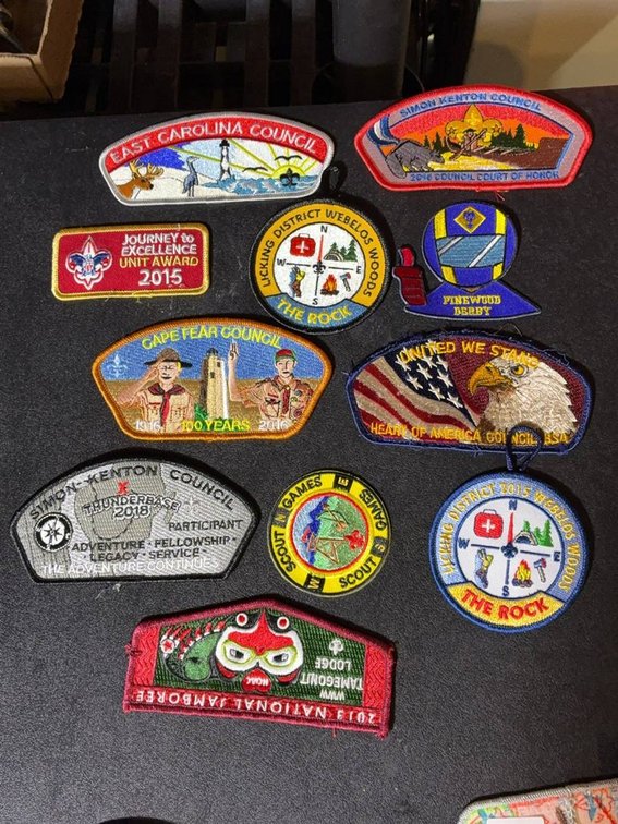 10 Assorted Boy Scouts Council Patches