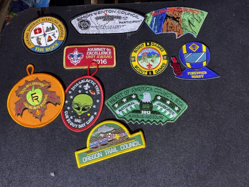 9 Assorted Boy Scout Patches