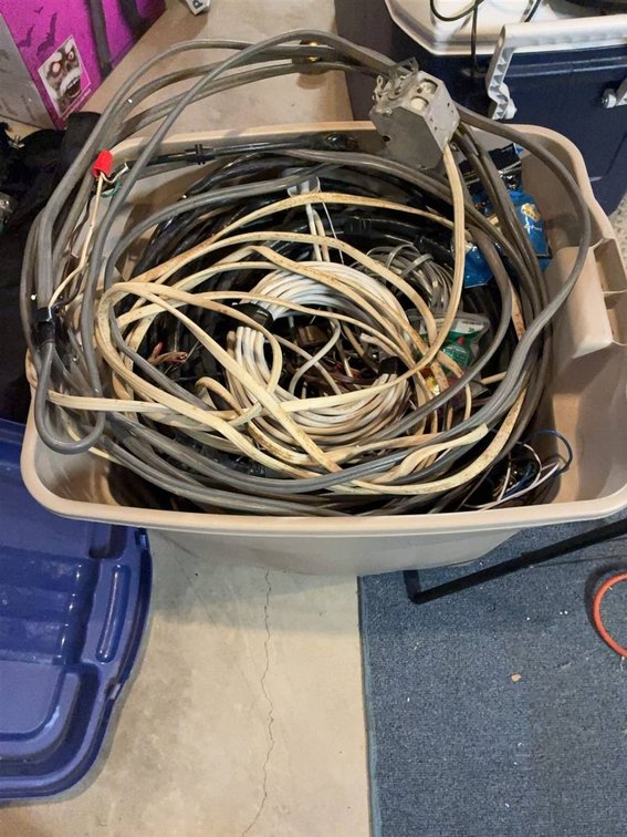 Lot Electrical and AV Cables, Power Cord