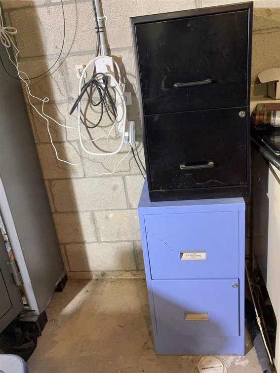 Two Metal 2-Drawer Filing Cabinets