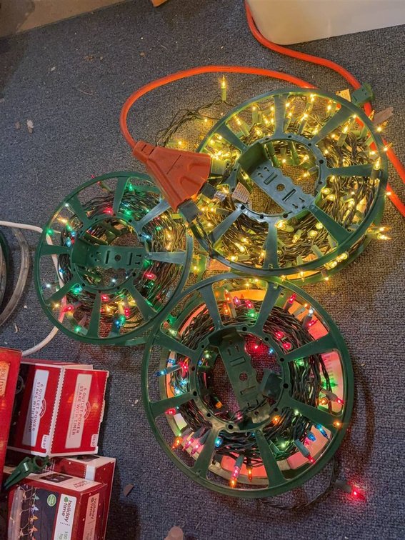 3 Holiday String Lights on Storage Reels