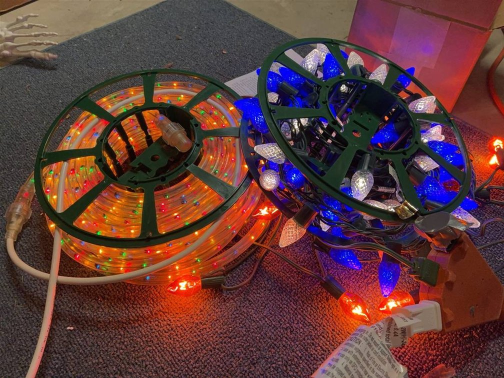 Two Reels Holiday Lights: Rope & LED Bulbs