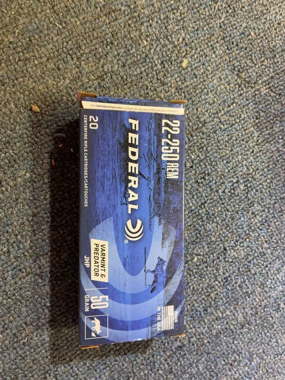 Federal 22-250 Rem 50gr JHP Ammo 20 Rounds