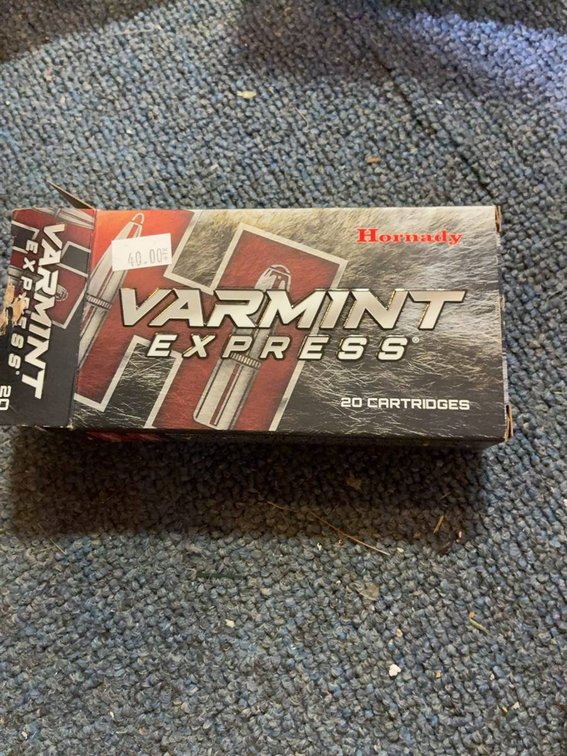 Hornady Varmint Express 20 Cartridges Box