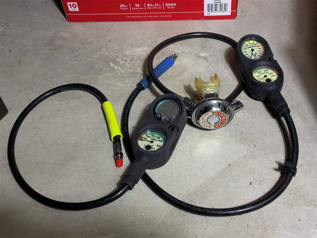 Healthways Scubair Regulator & Sherwood Gauges