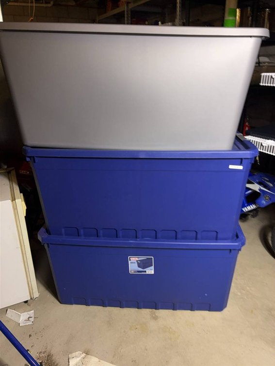 Sterilite 50-Gallon Storage Totes, Set of 2