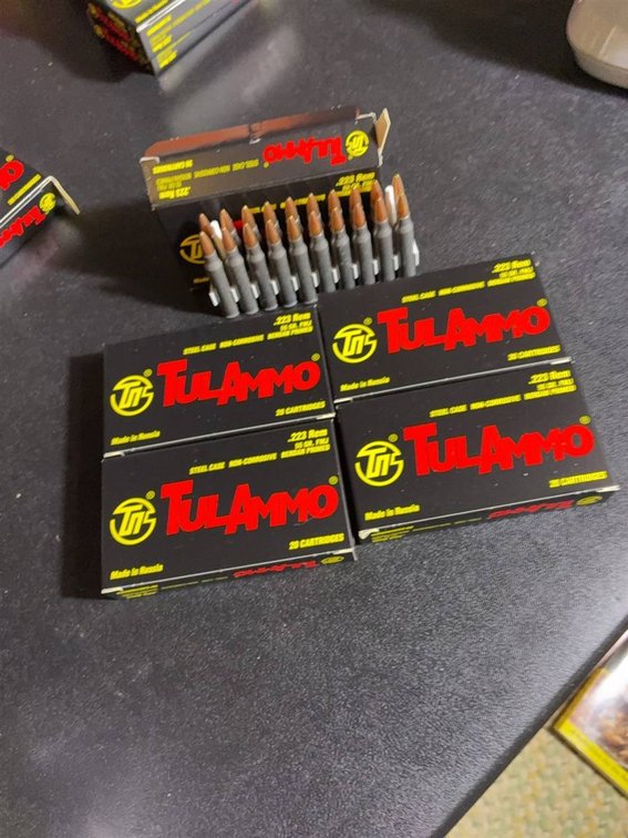 TulAmmo .223 Rem 55gr FMJ New Ammo, 3 Boxes