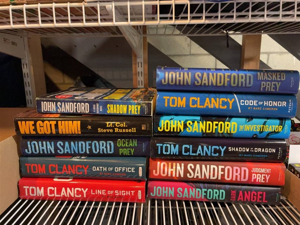 Tom Clancy and John Sandford Hardcover Books Lot