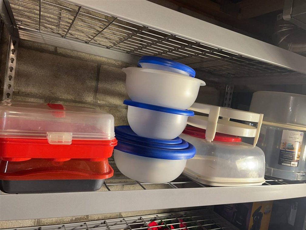 Tupperware and Mainstays Plastic Storage Set