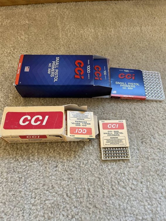 CCI Small Pistol Primers No. 500, 1000 Count