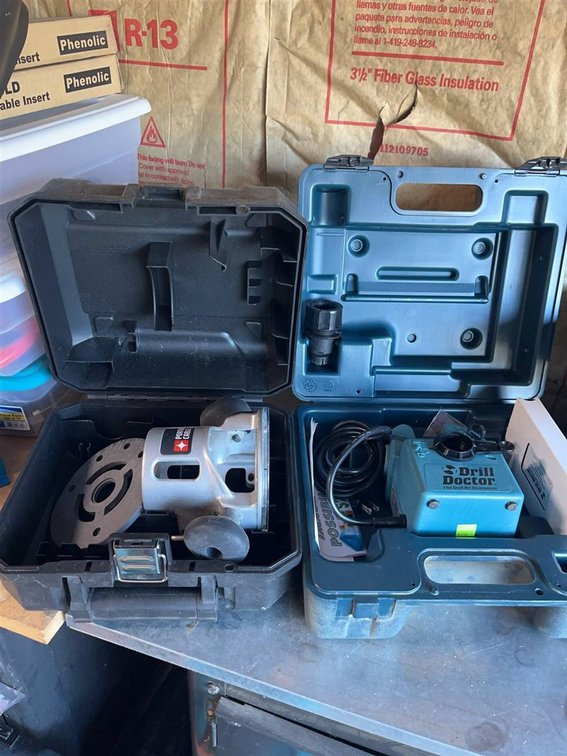 Porter Cable Router and Drill Doctor Cheir Work
