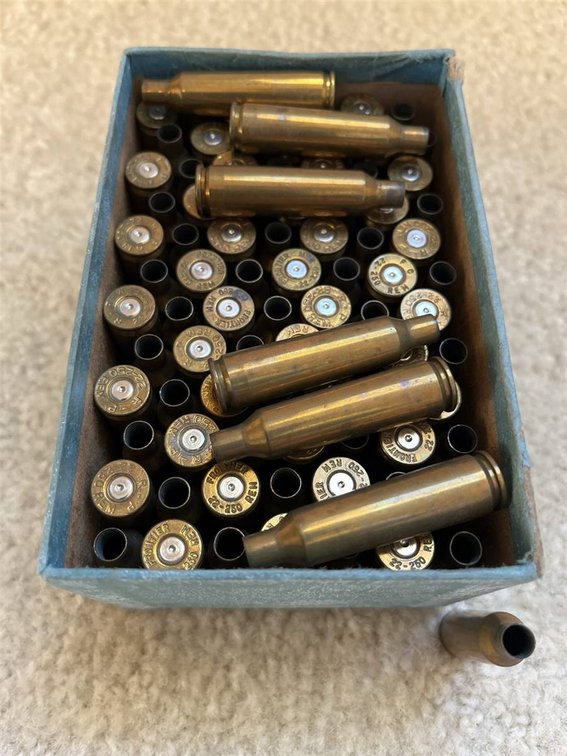 Spent Brass Rifle Cartridge Casings
