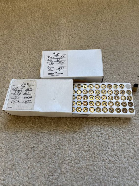 Reloaded .356 LRN 9mm Ammunition 50 Rds