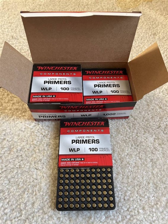 Winchester WLP Large Pistol Primers, 1,000 Ct