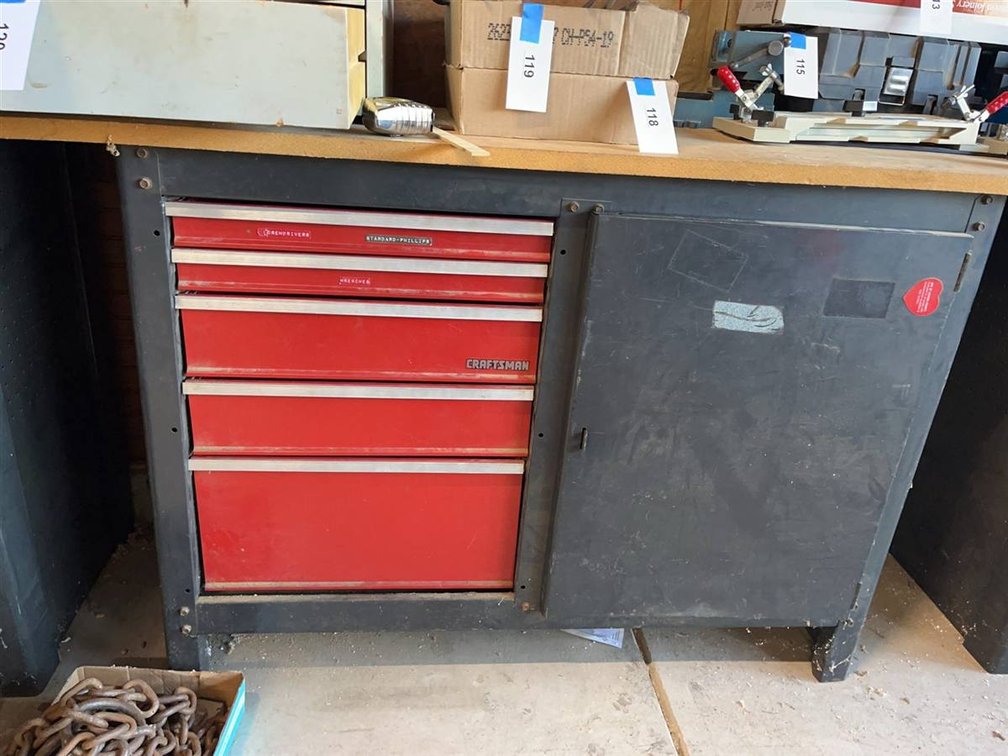Craftsman Metal Toolbox With Wooden Top