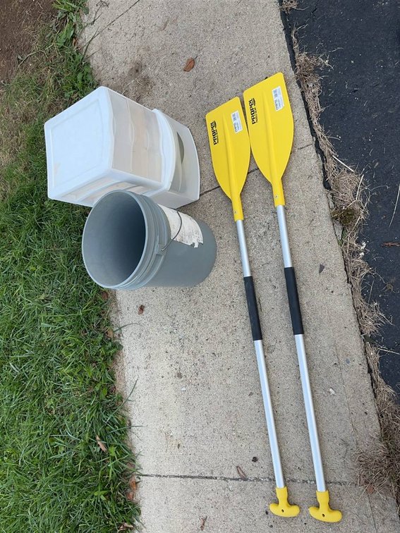 Propel Kayak Paddles, Storage Bins, PVC Fittings