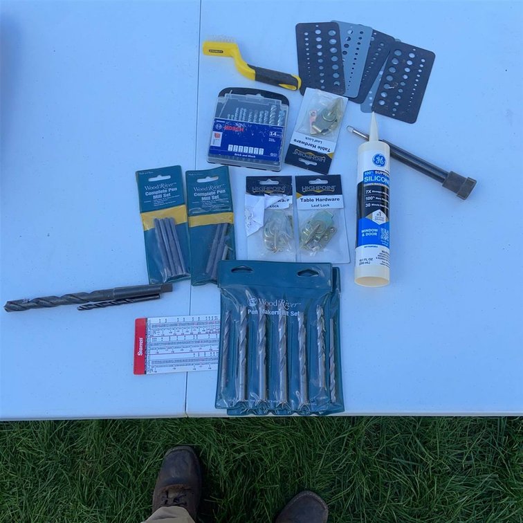 WoodRiver Pen Makers Bit Set and Hardware Lot