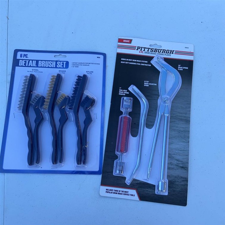 Portland Detail Brush Set & Pittsburgh Brake Tool