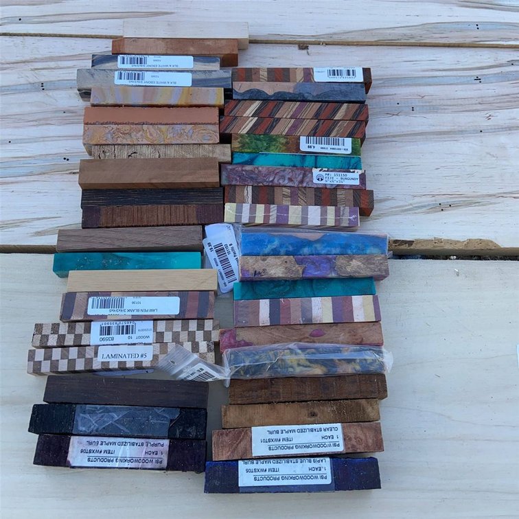 Stabilized Pen and Knife Scale Blanks