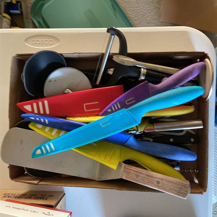 Kitchen Utensil Lot With Knives and Tools