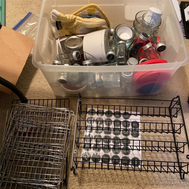 Spice Jars With Racks and Accessories