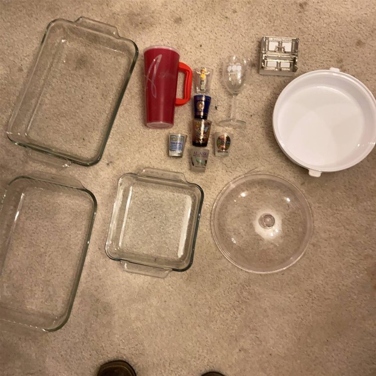 Glass Bakeware, Drinkware, Pastry Mat Lot