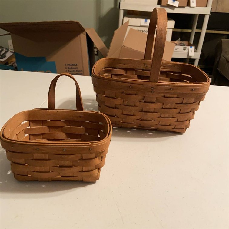 Longaberger 1985 Handwoven Basket Set USA