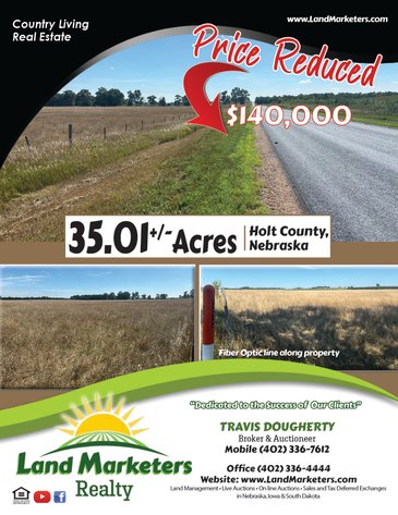 Image for 35.01+/- Deeded Acres in Holt County, NE located South of Page