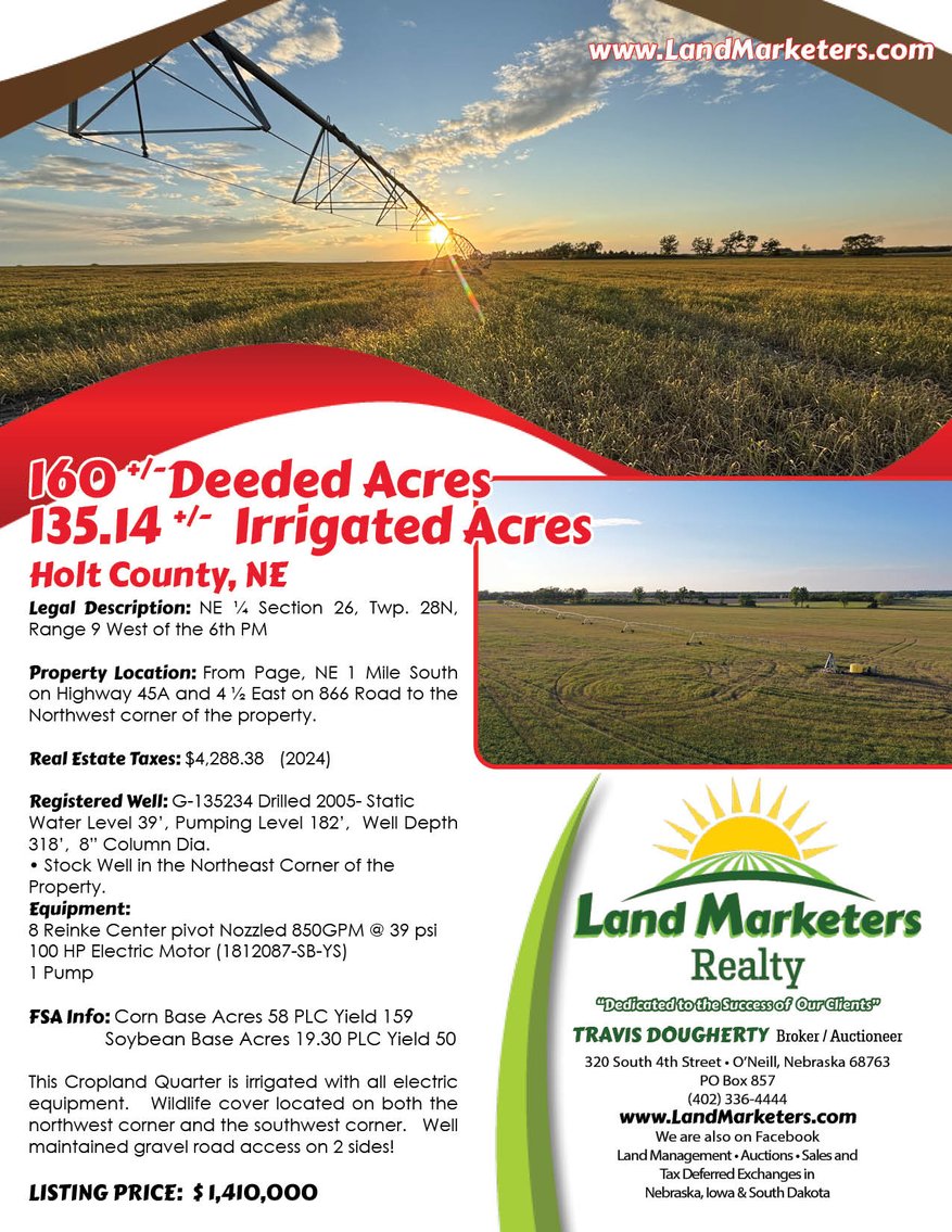 Image for 160+/- Acres in Holt County East of Page, NE