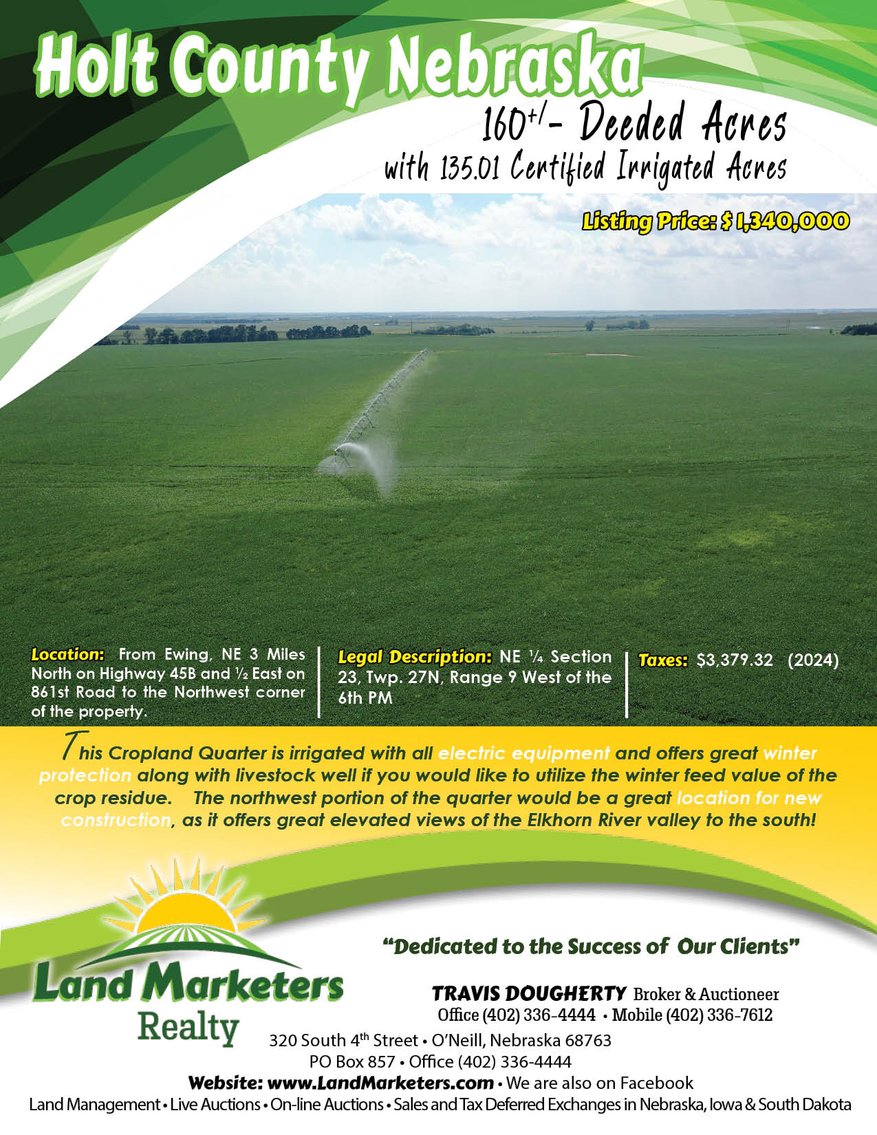 Image for 160+/- Acres in Holt County, NE North of Ewing