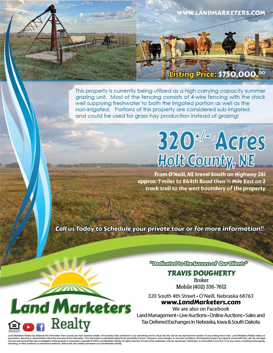 Image for 320+/- Acres located approx. 7 miles South of O'Neill, NE