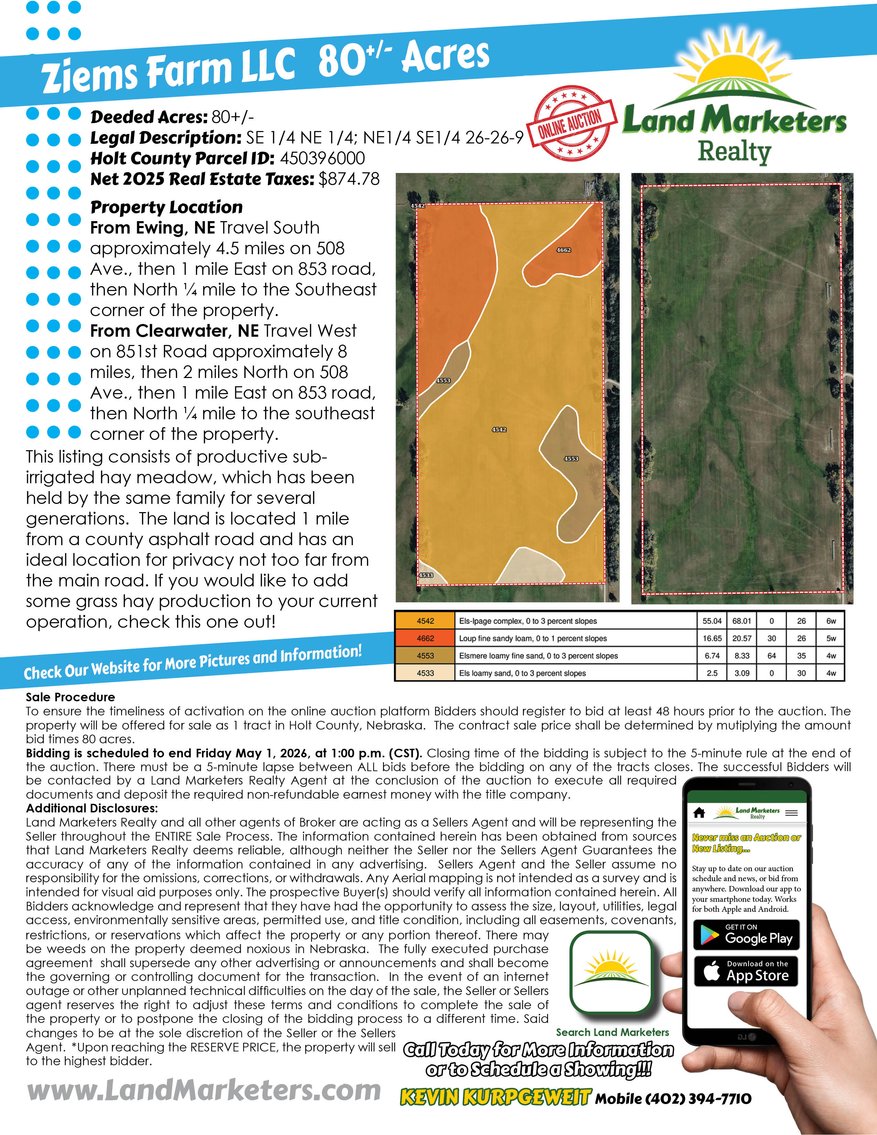 Image for Ziems Farm LLC 80+/- Acres Online Auction ONLY
