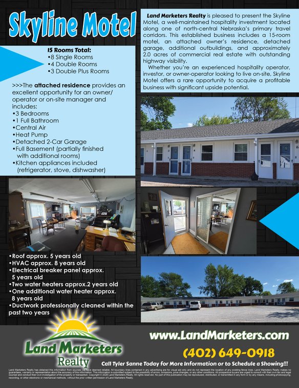 Image for Skyline Motel in Spencer, Nebraska in Boyd County
