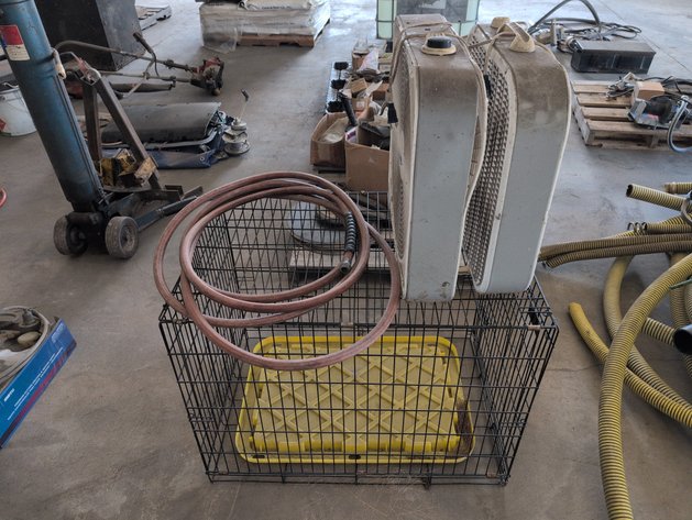 Image for FANS, DOG CRATE, AND HOSE