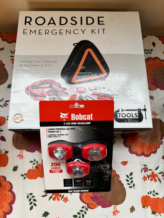 Roadside Emergency Kit and Headlamps