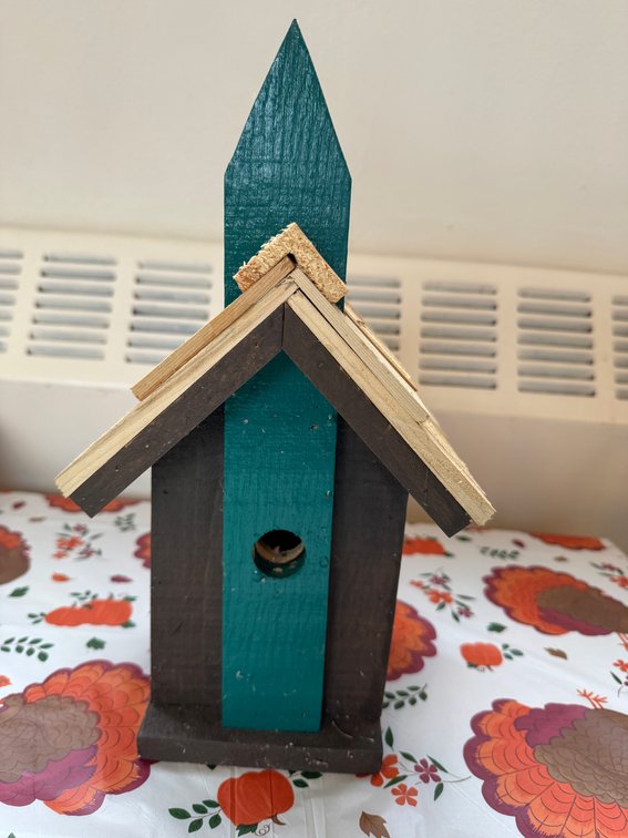 Handcrafted Birdhouse: Church Steeple