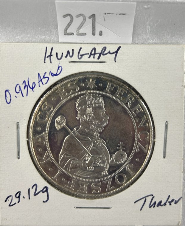 1965 Hungary 1 Thaler Medal - Ferencz J\uFFFdzsef Millennium Tall\uFFFdr.