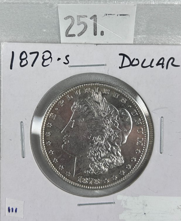 1878-S Morgan Dollar MS (first year).
